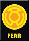 Blackest Night Magnet - Yellow Lantern Corps Symbol Fear