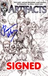Artifacts #1 Cvr D Incentive Top Cow Jam Sketch Cover Signed By Ron Marz