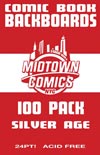 Silver Age Size Comic Book Boards 100-Pack (Acid-Free)