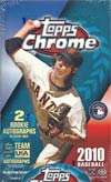 Topps 2010 Chrome MLB Trading Cards Box