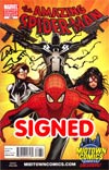 Amazing Spider-Man Vol 2 #666 Midtown Exclusive Greg Land Variant Cover Signed By Dan Slott (Spider-Island Prelude)