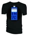 Doctor Who TARDIS Words Black T-Shirt X-Large