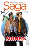 Saga #1 1st Ptg Signed By Brian K Vaughan