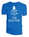 Doctor Who Keep Calm Im The Doctor Blue T-Shirt X-Large