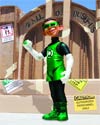 MAD Just-Us League Of Stupid Heroes Series 2 Alfred E Neuman As Green Lantern Action Figure