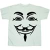 V For Vendetta Black Line Mask Previews Exclusive White T-Shirt Medium