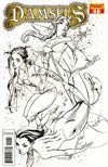 Damsels #1 Incentive J Scott Campbell Inked Black & White Cover