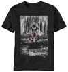 Captain America Raining Black Black T-Shirt Large