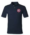 Captain America Shield Navy Polo XX-Large