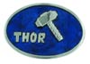 Marvel Heroes Belt Buckle - Thor Hammer Silver/Blue