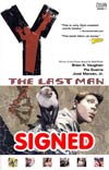 Y The Last Man Vol 1 Unmanned TP Signed By Brian K Vaughan