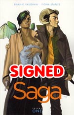 Saga Vol 1 TP Signed By Brian K Vaughan And Fiona Staples