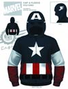 Captain America Cap A Fleece Zip-Up Hoodie X-Large