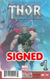 Thor God Of Thunder #1 DF Signed By Jason Aaron