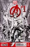 Avengers Vol 5 #1 Incentive Deadpool Gagnam Style Sketch Cover
