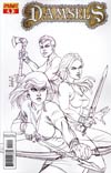 Damsels #4 Incentive Joseph Michael Linsner Sketch Cover