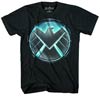 S.H.I.E.L.D. Pit Logo Previews Exclusive Glow-In-The-Dark Black T-Shirt XX-Large