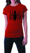 Spider-Man Logo Red Womens T-Shirt X-Large