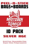 Silver Age Size Comic Book Peel-N-Stick Bag-N-Board 10-Pack