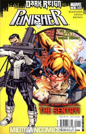 Punisher Vol 7 #1 Cover A 1st Ptg Target Sentry Cover (Dark Reign Tie-In)