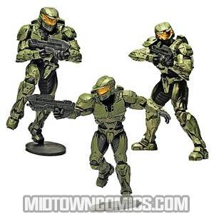 Halo Wars Heroic Collection 2009 Wave 1 Squad 1 Green UNSC Troops Mini Figures Set