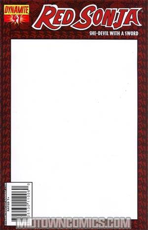 Red Sonja Vol 4 #41 Cover D Blank Cover