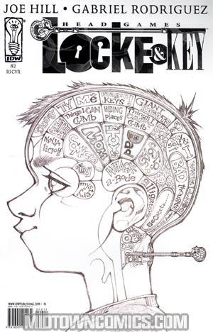 Locke & Key Head Games #2 Incentive Gabriel Rodriguez Sketch Variant Cover