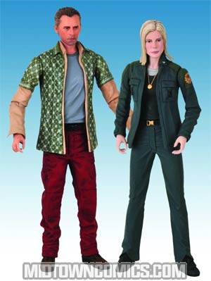 Battlestar Galactica Leoben & Starbuck 2-Pack Action Figure