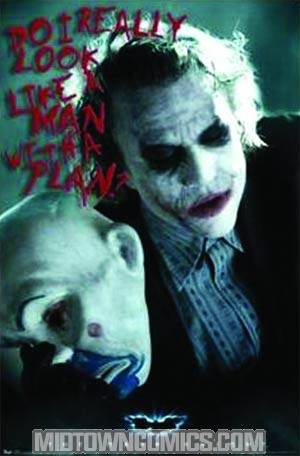 Dark Knight Man With A Plan Wall Poster