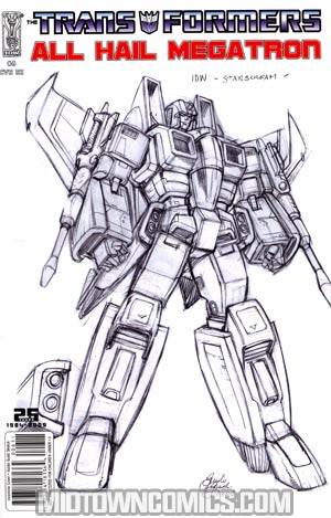 Transformers All Hail Megatron #8 Incentive Guido Guidi Sketch Variant Cover