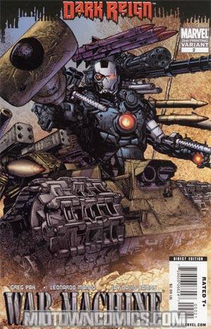 War Machine Vol 2 #2 Cover B 2nd Ptg Leonardo Manco Variant Cover (Dark Reign Tie-In)