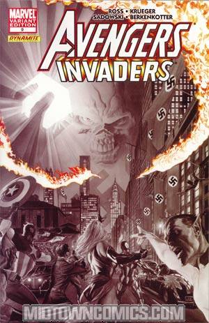Avengers Invaders #9 Incentive Alex Ross Sketch Variant Cover