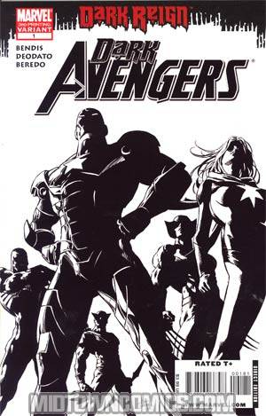 Dark Avengers #1 Cover H 3rd Ptg Mike Deodato Jr Sketch Variant Cover (Dark Reign Tie-In)
