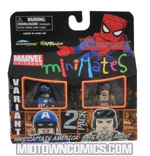 Marvel Minimates Series 27 Ultimates Variant WWII Captain America & SHIELD Agent 2-Pack