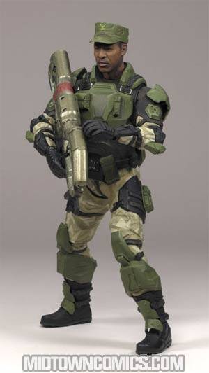 Halo Wave 2 Series 5 Equipment Edition Sgt Johnson Action Figure