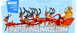 Rudolph The Red-Nosed Reindeer Christmas 2009 Santas Sleigh Team With Music Figurine