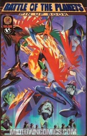 Battle Of The Planets Pinup Book Cover B DF Exclusive Blue Foil Cover