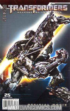 Transformers Revenge Of The Fallen Movie Adaptation #3 Cover B Photo Cover