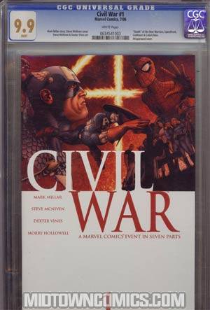 Civil War #1 Cover I Regular Cover CGC 9.9