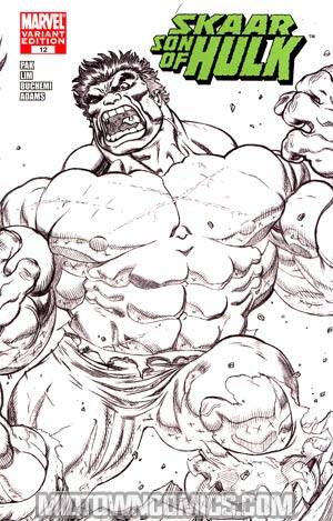 Skaar Son Of Hulk #12 Cover D Incentive Ed McGuinness Black And White Wraparound Cover