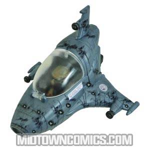 Battlestar Galactica Mini-Flyers Previews Exclusive - Starbucks Battle-Damaged Mark VII Viper