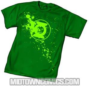 Green Lantern Splatter Symbol T-Shirt Large
