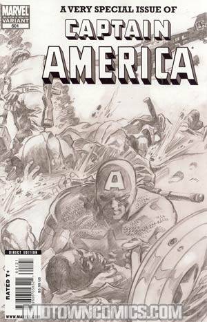 Captain America Vol 5 #601 Cover C Variant Black & White Edition