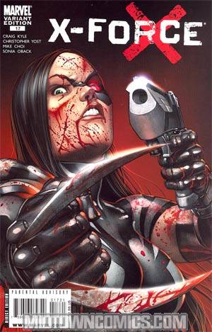 X-Force Vol 3 #17 Incentive Bloody Variant Cover