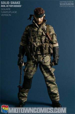 Metal Gear Solid 3 Naked Snake Tiger Stripe Camouflage Real Action Hero 12-Inch Action Figure