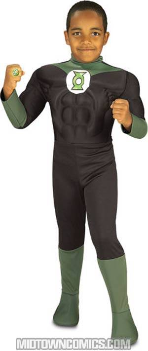 Justice League Deluxe Muscle Chest Green Lantern Costume Toddler