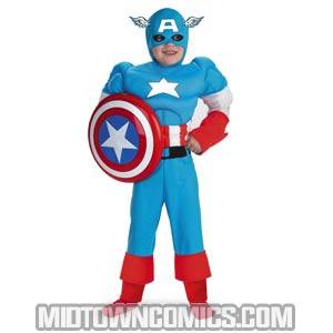 Captain America Classic Muscle Chest Child Costume Small (4-6)