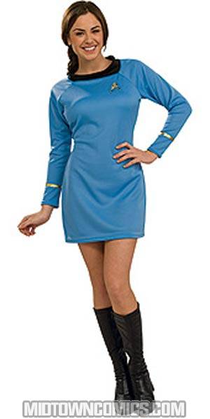 Star Trek Classic Deluxe Blue Womens Dress Small