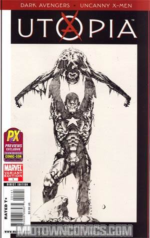 Dark Avengers Uncanny X-Men Utopia #1 Cover D SDCC 2009 Sketch Variant Cover (Dark Reign Tie-In)(Utopia Part 1)