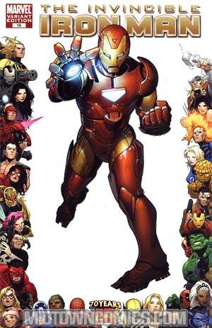 Invincible Iron Man #16 Cover B Incentive 70th Frame Variant Cover (Dark Reign Tie-In)